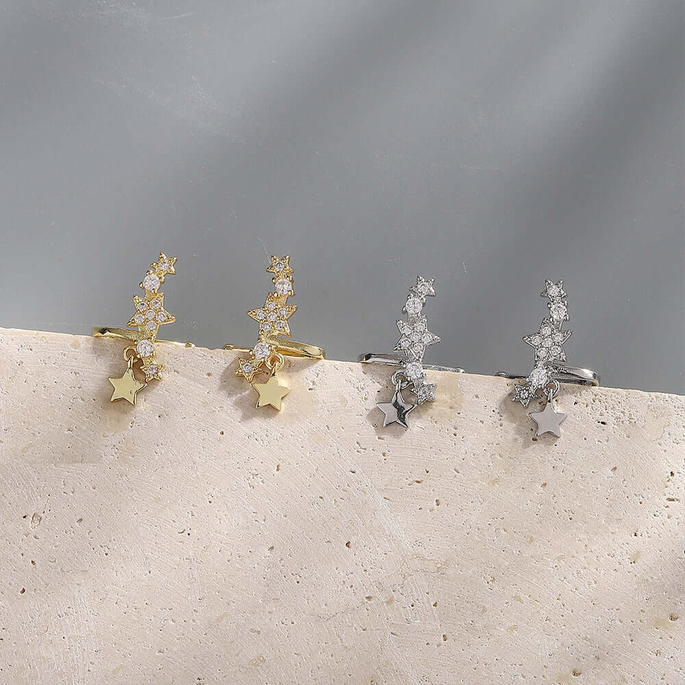 No Piercing Celestials Star Ear Cuffs & Ear Climbers