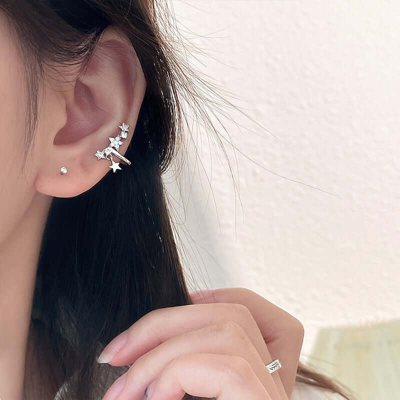 No Piercing Celestials Star Ear Cuffs & Ear Climbers