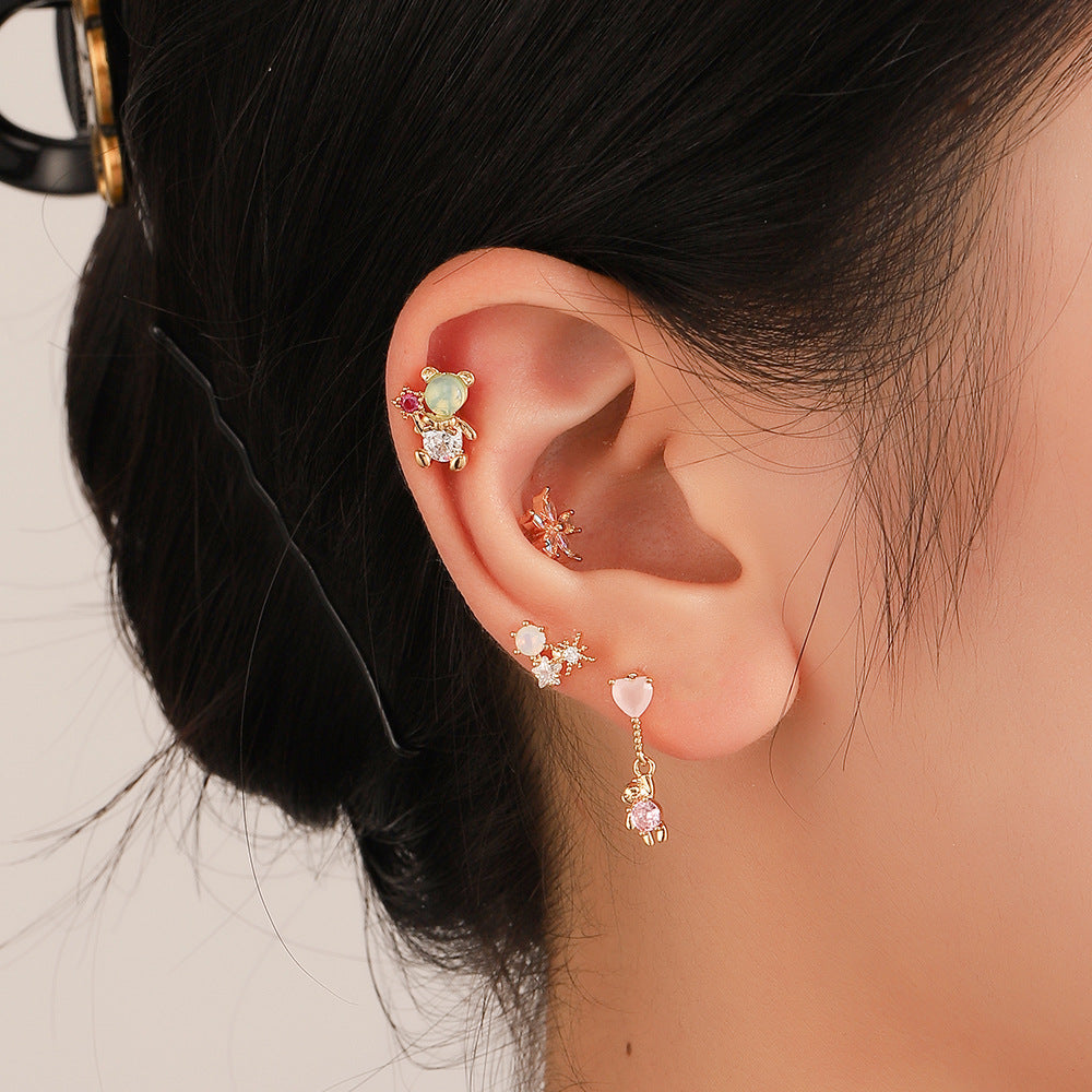 20G Helix Cute Animal Conch Stud Piercing