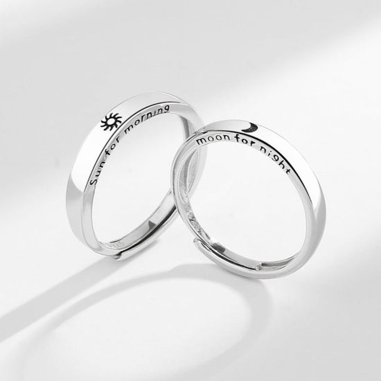 You're my Sun and Moon Silver Couple Rings