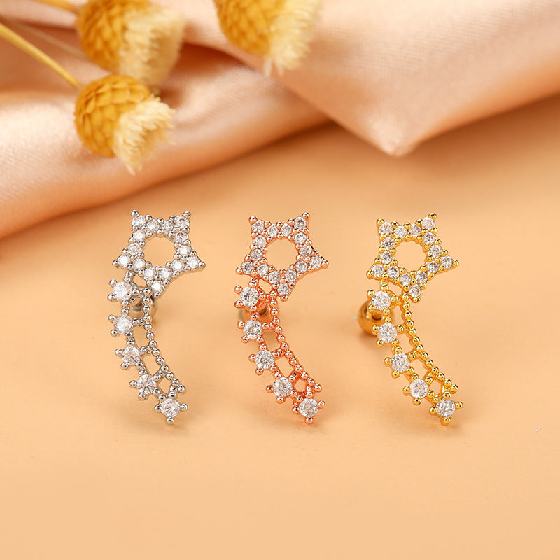 20G Shooting Star Cartilage Barbell Stud