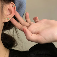 20G Rose Gold Simulated Opal Heart Daith Tragus Stud