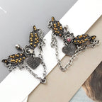 Angel Wings With Chain Dangle Navel Piercing | SX0802