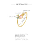 Love Heart Flower Stackable Ring