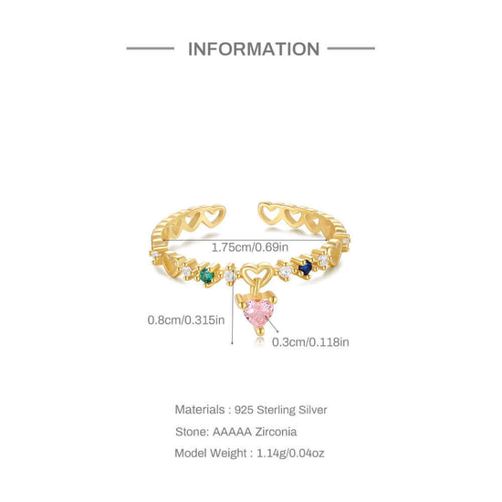 Love Heart Half Eternity Ring