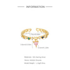 Love Heart Half Eternity Ring