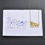 Customise Hand Drawn Children Art Necklace | XL893