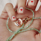 DIY Heart Gold Locket Necklace with Charms