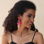 Bohemian Glass Bead Chandelier Earring