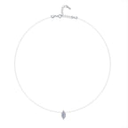 Moissanite Invisible Clear Necklace Minimal