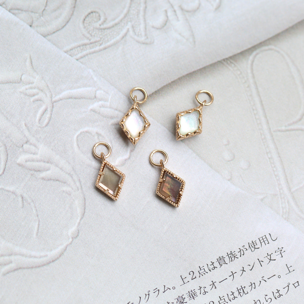 Mystery Celestial Brown Quartz Rhombus Drop Earrings