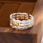 Cute Little Fish Layer Stacking Ring Silver
