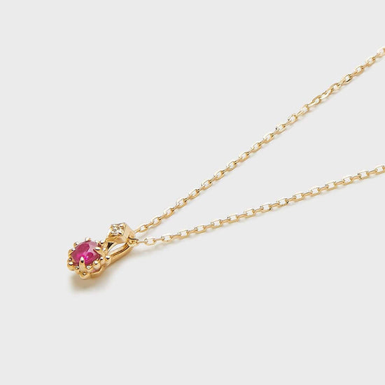 Luxury Red Ruby Gemstone Necklace