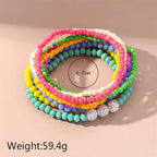 Bohemian Layered Glass Bead Tassel Anklet Chain