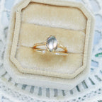 Mystery Black Shell Clear Quartz Gemstone Rings