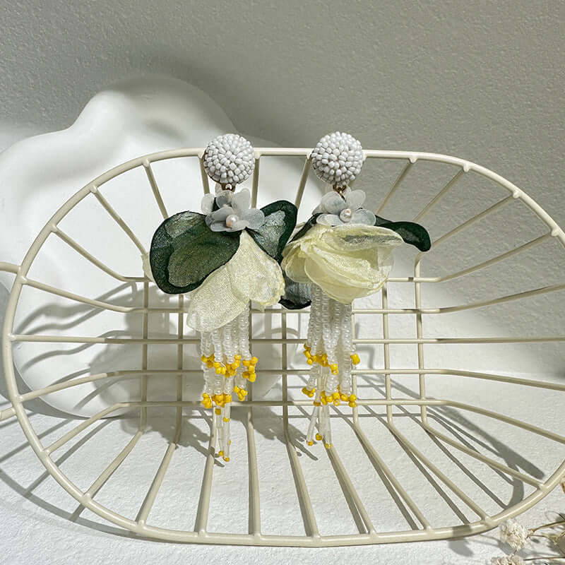 Bohemian Glass Bead Chandelier Earring