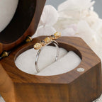 Exquisite Citrine Bar Shape Five Birthstones Ring