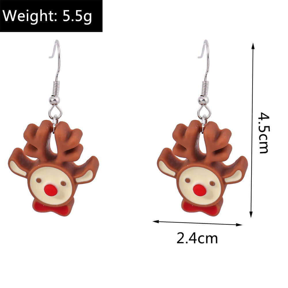 Xmas Wreath Color Beads Whimsical Woven Drop Earrings | RS017