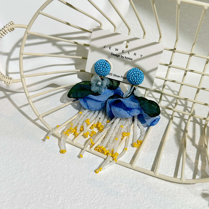 Bohemian Glass Bead Chandelier Earring