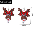 Xmas Wreath Color Beads Whimsical Woven Drop Earrings | RS017