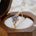 Romantic Flower Tanzanite Ring Gold