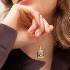 DIY Heart Gold Locket Necklace with Charms