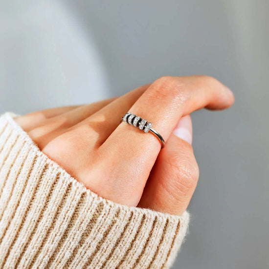 Women Fidget Spinner Ring Anxiety Ring Healing Gift
