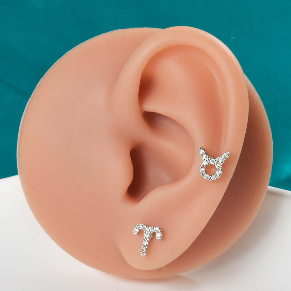 20G Constellation Barbell Cartilage Zodiac Sign Conch Stud