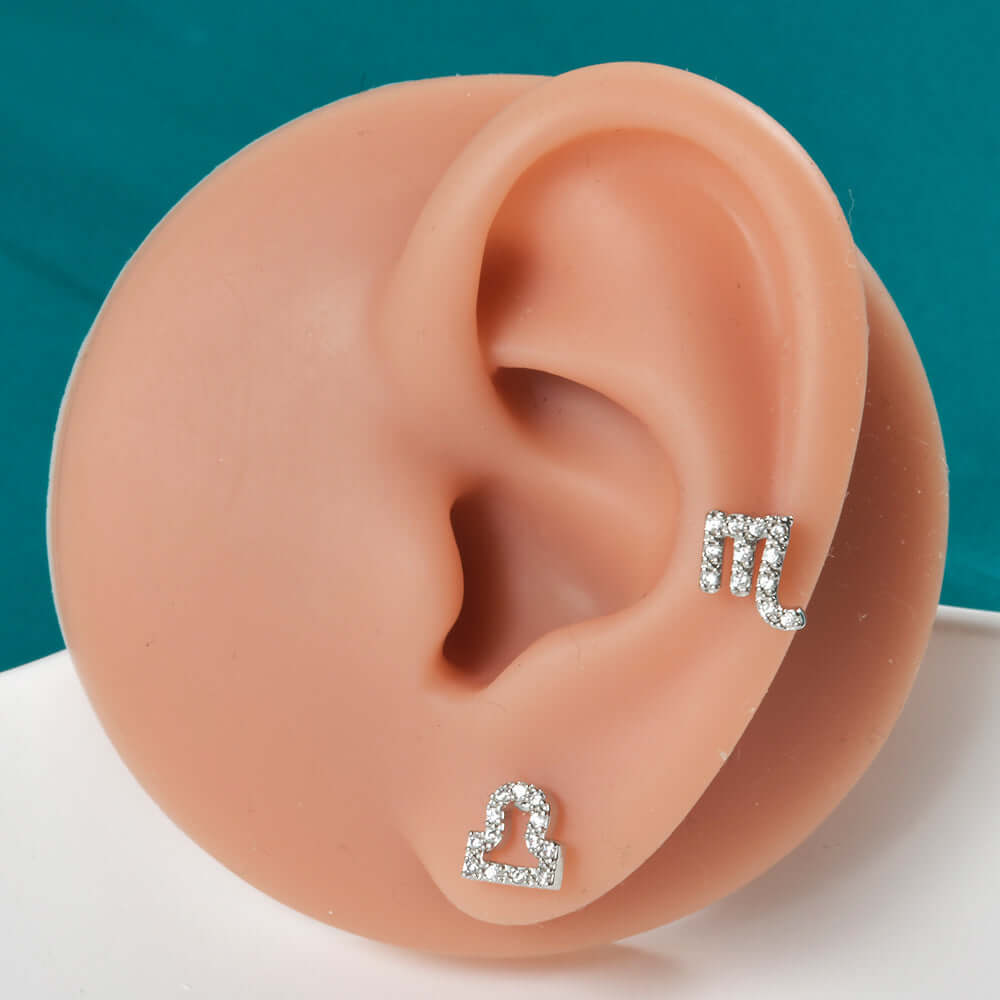 20G Constellation Barbell Cartilage Zodiac Sign Conch Stud