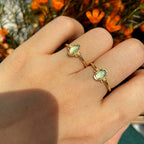 Green Fluorite Gemstone Earrings and Necklace