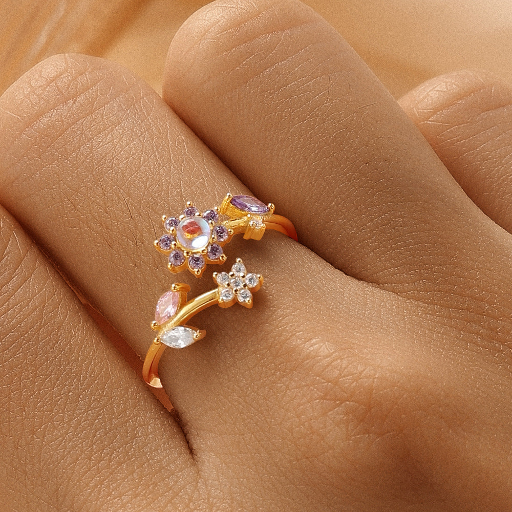 Flower Blossom Split Ring