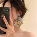 Dopamine Ribbon Shell Chandelier Earrings