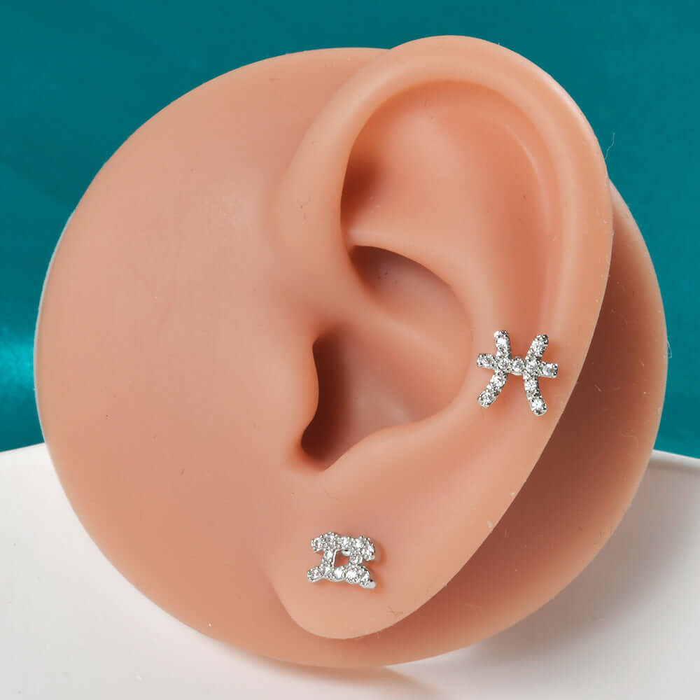 20G Constellation Barbell Cartilage Zodiac Sign Conch Stud