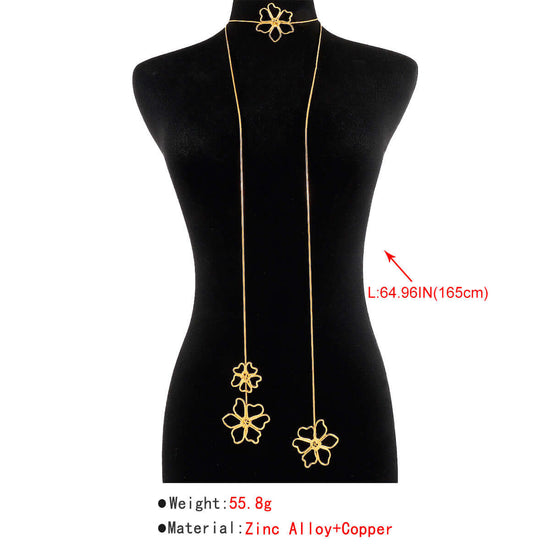 Blooming Flower Wrap Around Necklace