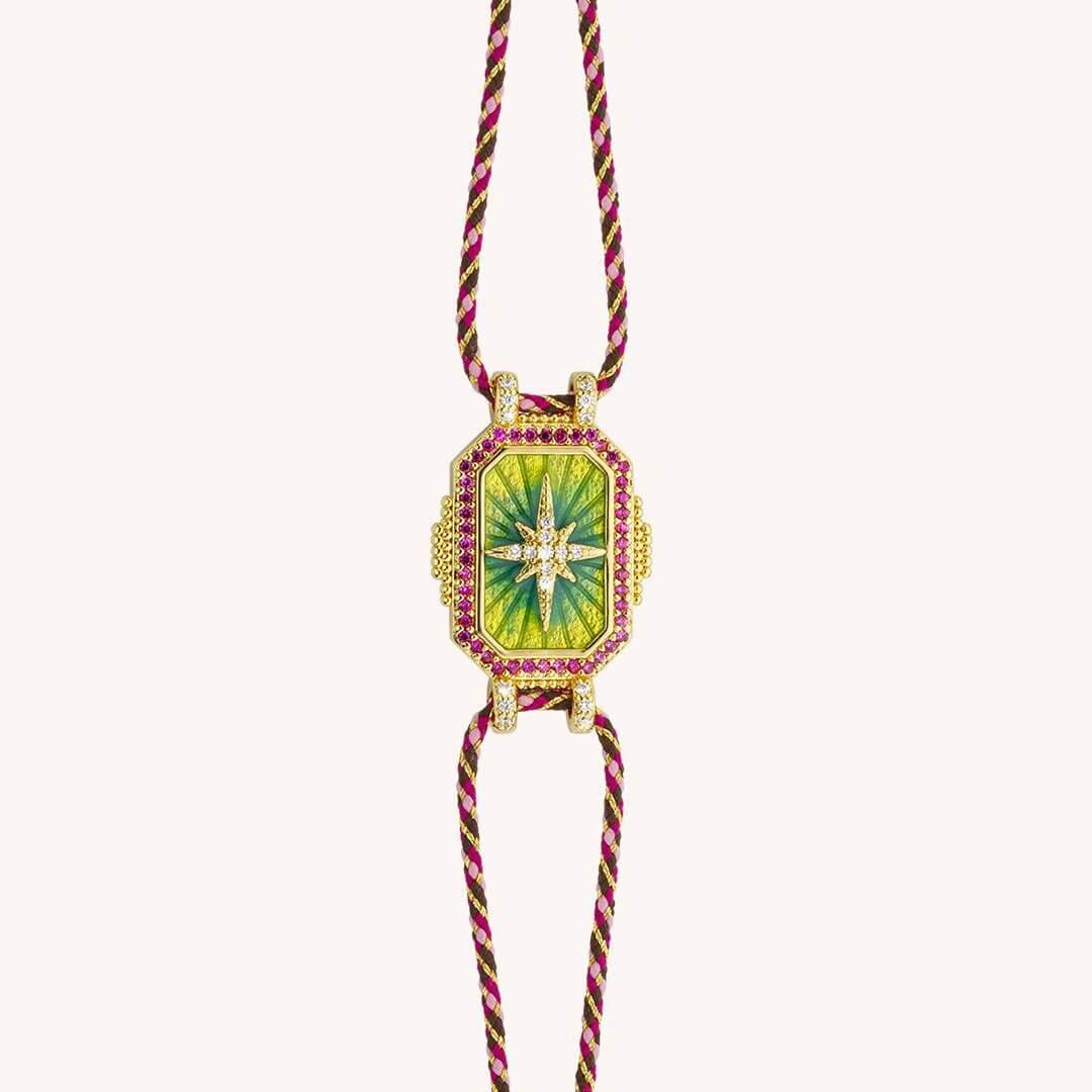 Colorful Tarot Charm Cord Bracelet 