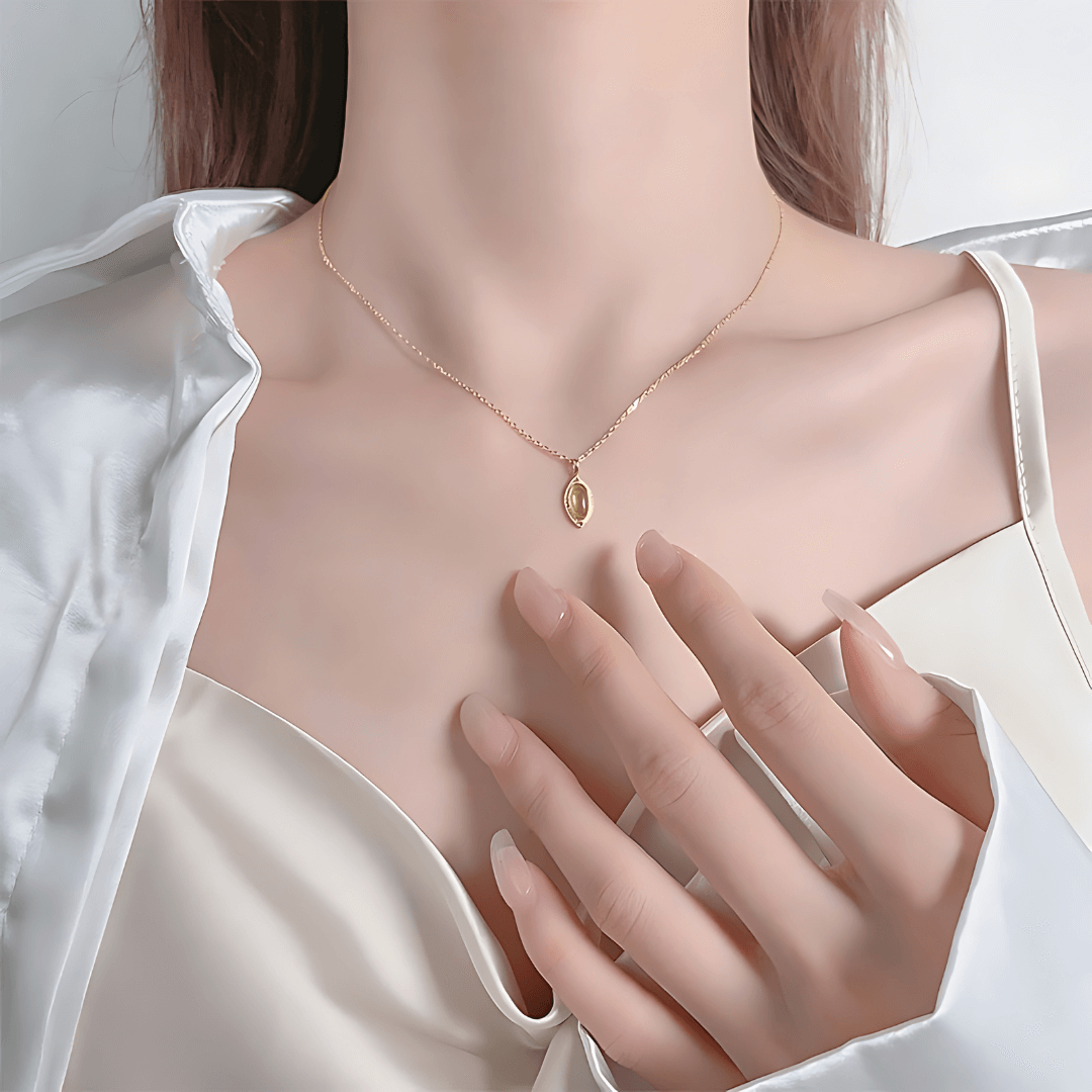 Vintage Peridot Green Gemstone Necklace