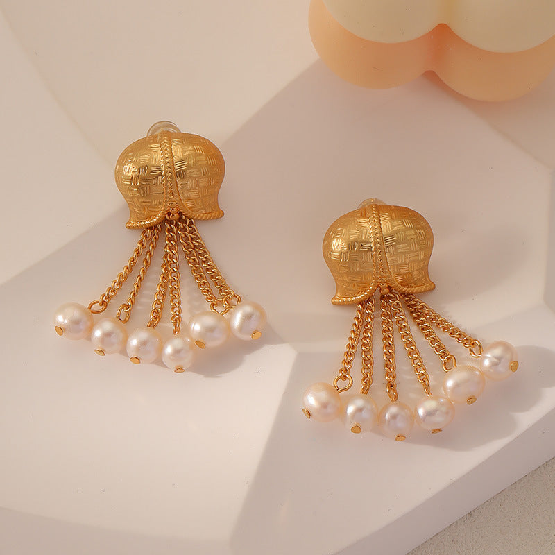 Vintage Lily of the Valley Pearl Earrings