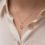 Vintage Peridot Green Gem Necklace