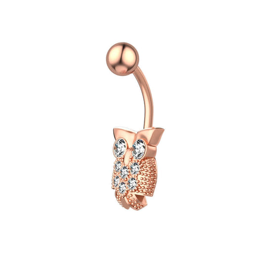 belly ring, belly piercing, belly button piercing, belly button rings, owl belly ring, animal jewelry