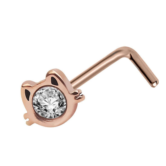 L Bend Hello Kitty Nose Stud