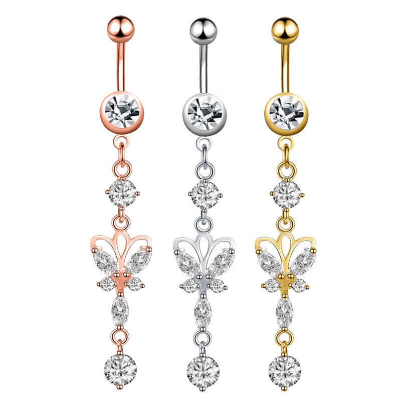 belly ring, belly piercing, belly button piercing, belly button rings, butterfly belly ring