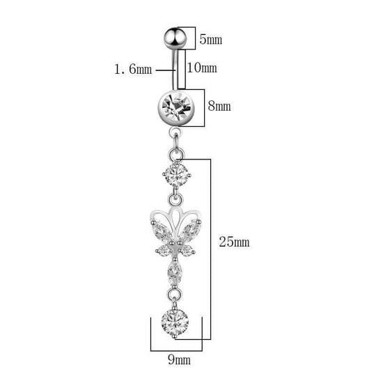 belly ring, belly piercing, belly button piercing, belly button rings, butterfly belly ring