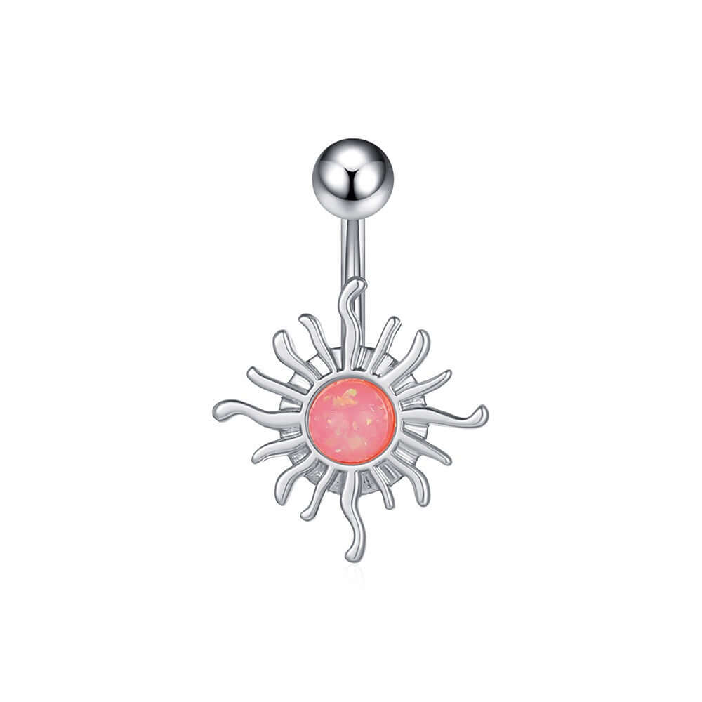 belly ring, belly piercing, belly button piercing, belly button rings, sun belly ring, silver belly ring