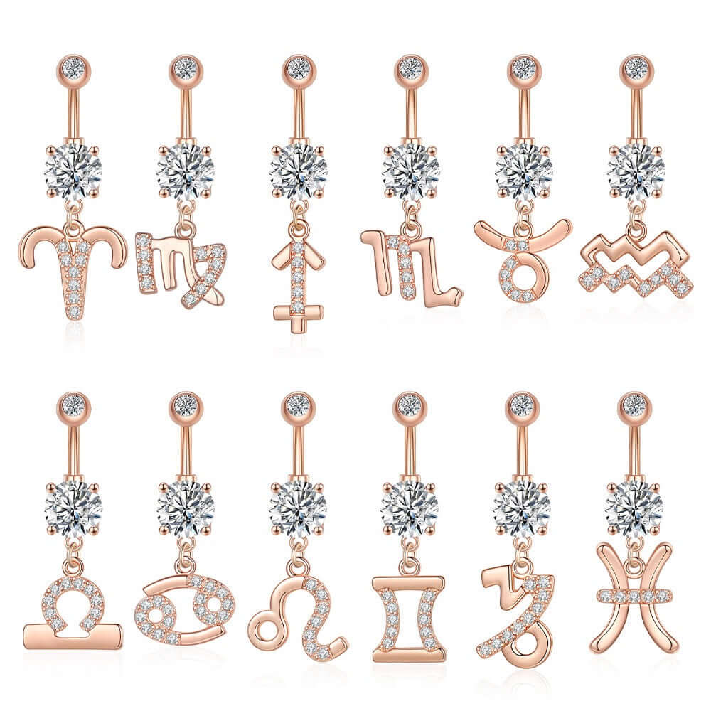 belly ring, belly piercing, belly button piercing, belly button rings, zodiac belly ring, zodiac jewelry