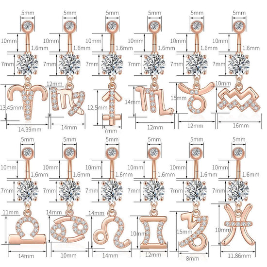 belly ring, belly piercing, belly button piercing, belly button rings, zodiac belly ring, zodiac jewelry