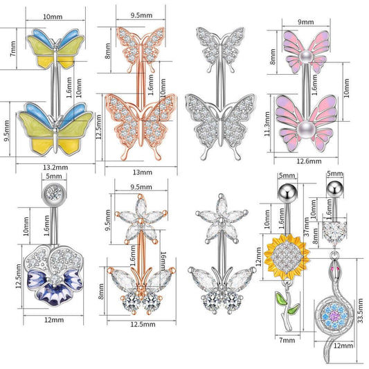 belly ring, belly piercing, belly button piercing, belly button rings, colorful belly rings, butterfly belly ring