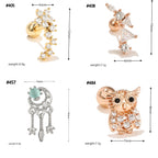 cartilage earrings, piercing jewelry, cartilage piercing, body jewelry, helix piercing, helix earrings, tragus piercing, moon earrings