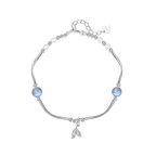 Whale Tail Moonstone Pearl Charm Bracelet