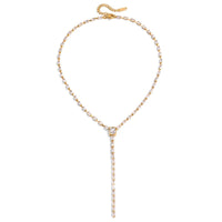 Baguette Bold Tennis Lariat Necklace