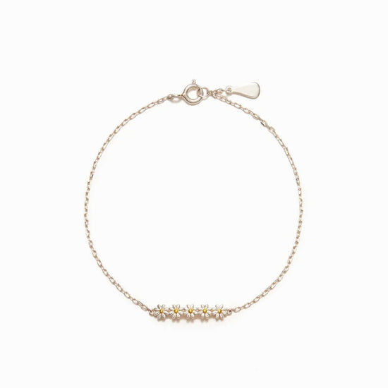 White Flower Daisy Adjustable Bracelets